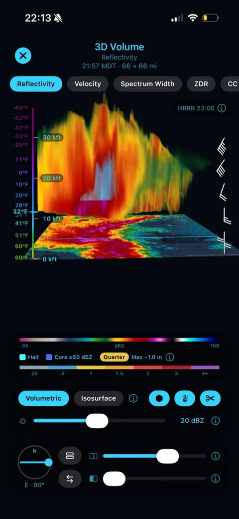 3D Storm Volume of a live supercell