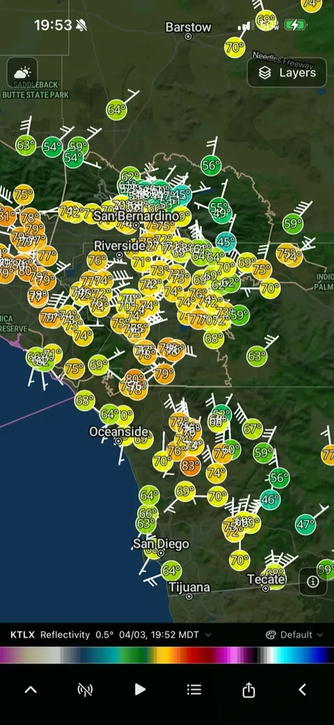 Weather stations, spotters, and community reports on the map